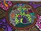 Peruvian shipiba blanket embroidered by hand multicolor