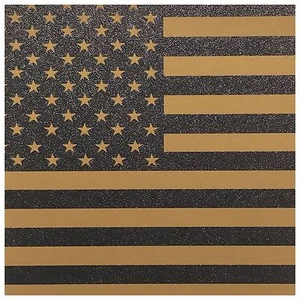 Infused Kydex Black & Coyote USA Flagge Druck 7,5" x 7,5" Blatt KOSTENLOSER VERSAND - Bild 1 von 1