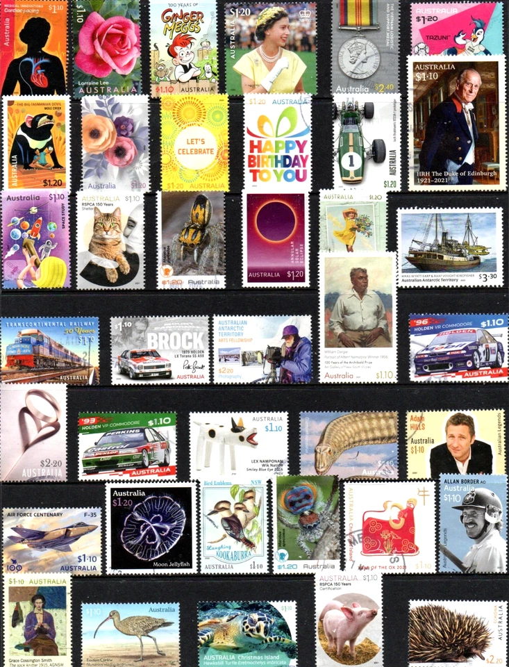 SELLOS AUSTRALIANOS EMISIONES SURTIDAS - $1,20 / $1,10 - HOJA + H/V - USADOS/A GRANEL Foto 1 de 1