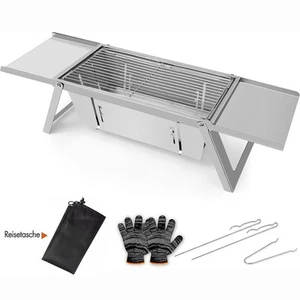Holzkohlegrill BBQ Barbecue Grill Klappgrill Tragbar Falt Campinggrill Klein - Bild 1 von 21