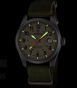 Orologio FESTINA Swiss Made Field F20082/1 Compact Beige con cinturino in nylon - Picture 1 of 2