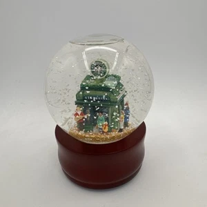 Limited Edition Starbucks Snow Globe 1999 1st Store Pike Place Market Music Box - Picture 1 of 6
