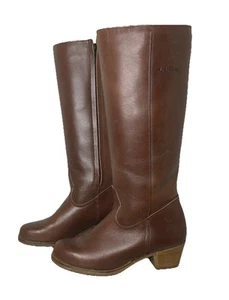 Vintage LL BEAN halbhohe Stiefel blond braun Leder Lammfell gefüttert Gr. 8 Canada Festival - Bild 1 von 17