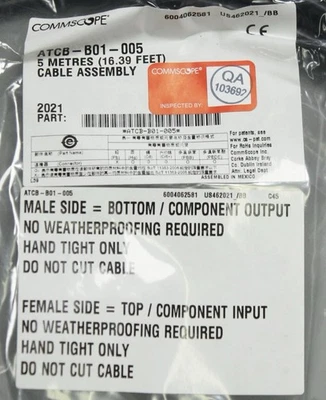 Commscope деталь #ATCB-B01-005, 5 метров (16,39 фута) кабель в сборе - Изображение 1 из 2