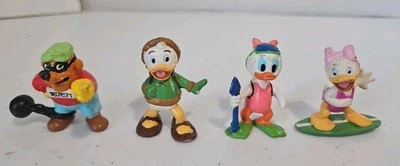 Vintage Disney PVC Figure Lot x4 1986 Applause DuckTales Louie Webby Beagle Boys - Image 1 of 3