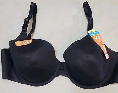 NWT WARNER'S No Side Effects Collection Black Lightly Padded Underwire Bra; 36B - Image 1 of 4