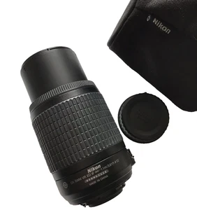 Nikon Lens DX AF-S Zoom-NIKKOR 55-200mm f/4-5.6G ED VR Pouch one Lens Cap READ - Picture 1 of 13