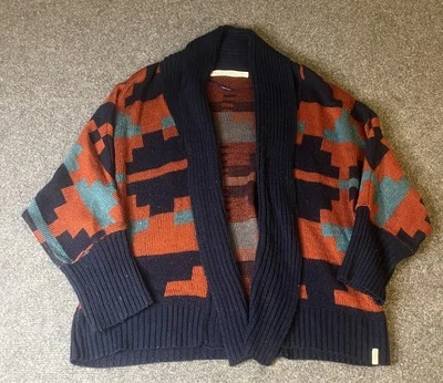 Woolrich Mujer Cárdigan Suéter Talla Mediana M Azteca Suroeste Geométrico Foto 1 de 4