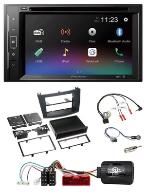 Pioneer Bluetooth Lenkrad USB 2DIN DAB DVD Autoradio für Mazda 3 09-13 analog - Bild 1 von 4