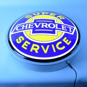 Super Chevrolet Service Backlit Led Neon Lighted Sign 15"x15" - Picture 1 of 3