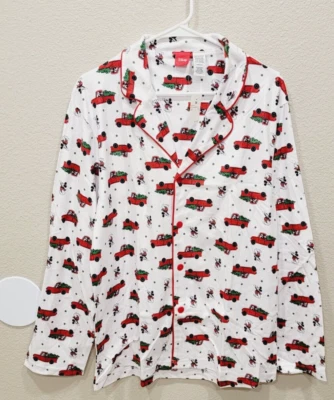 Camisa Pijama Disney Para Hombre M Mickey Mouse - Franela Botón Delantero - Camión Rojo Foto 1 de 4