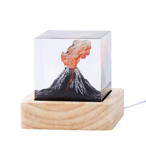 Volcano Night Light Creative Night Light Resin Lamp Ambient Light USB Charging - Picture 1 of 9