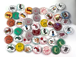 vtg lot (x40) Antique Tractor Show pin pinback Clay Center Nebraska NE minden - Picture 1 of 12
