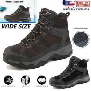 WIDE SIZE Mens Hiking Boots Waterproof Non-slip Trekking Traveling Outdoor Boots - Picture 1 of 20