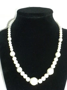 Cezanne Elegant Retro Pearl Necklace/Earring Set Silver Posts New Vintage - Picture 1 of 8