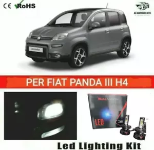 KIT LED FIAT PANDA III H4 ANABBAGLIANTI + ABBAGLIANTI 6000K NO ERROR 12000LM - Foto 1 di 5