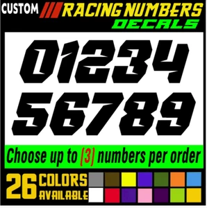 Calcomanía adhesiva de vinilo números de carreras para placa de moto de cross BMX coche [s50 - Imagen 1 de 7