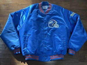 NWOT Vintage Chalk Line NFL New York Giants Satin Bomber Jacket Sz XL Blue USA - Picture 1 of 6