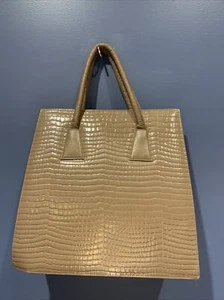 Bueno vintage Bag, Vinyl, Taupe 1950’s Art Deco Brief Bag - Picture 1 of 8