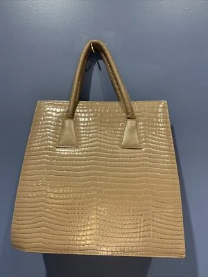 Bueno vintage Bag, Vinyl, Taupe 1950’s Art Deco Brief Bag - Image 1 of 4