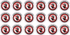 1in x 1in Please Do Not Touch Vinyl Stickers Business Sign Label Decals - Picture 1 of 1