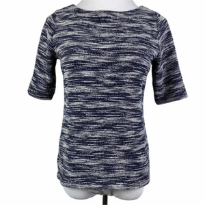 The Limited Side Zipper Pullover Damen Small Navy Blau Weiß Halbarm - Bild 1 von 9