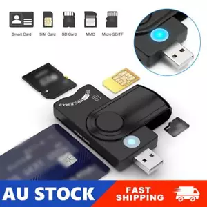 USB Smart Card Reader DNIE ATM ID Bank Card SIM Card Cloner Connector Adapter - Picture 1 of 11