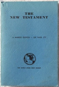 New Testament A Marked Edition King James Version World Home Bible League - Picture 1 of 9