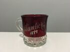 Antique Ruby Red Souvenir Mini Glass Mug Atlantic City 1899 John Orr Crystal