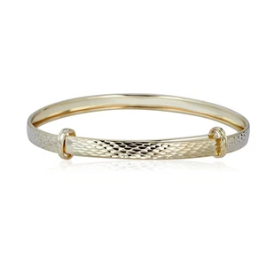 AVORA 10K Gold  Adjustable Bangle Bracelet : 1.5" - 2" Diameter - Picture 1 of 11