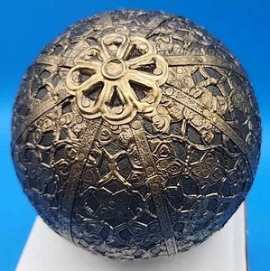 Vintage 4" Heavy Approximately 13.5oz Decorative Orb With Detailed Design COOL - Picture 1 of 8