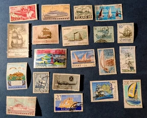 Ships +Boats-20 fine used collection postage stamps from around the world set#11 - Picture 1 of 1