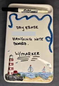 Ceramic Dry Erase Message Board Beach and Lighthouse Themed w/Marker (chunky) - Picture 1 of 21