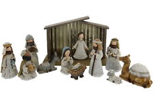 Burton and Burton- A King is Born, 12 piece Resin Holiday Scene Nativity Set
