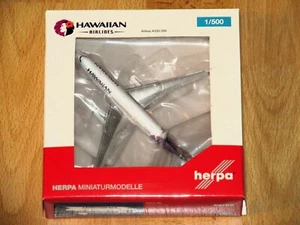 herpa Wings 519137-001 HAWAIIAN AIRLINES - Airbus A330-200 modelo 1:500 nuevo + embalaje original - Imagen 1 de 2