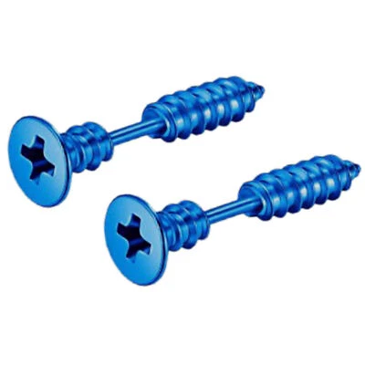 Мужская панк хип-хоп из нержавеющей стали пирсинг винт серьги шип крест уха гвоздики - Изображение 1 из 4