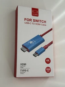 USB C to HDMI Cable for Nintendo Switch, 6.6FT 1080P@60Hz 100W PD Charging Port - Picture 1 of 6