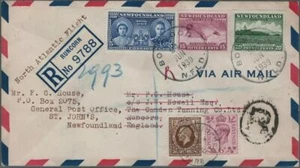 Newfoundland Airmail Cover Botwood - London GB to Runcorn England 1939 Pan Am - Picture 1 of 2