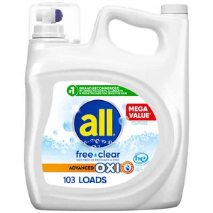 All Liquid Laundry Detergent W/ Advanced OXI Stain Removers & Whiteners 184.5 Oz - Picture 1 of 7