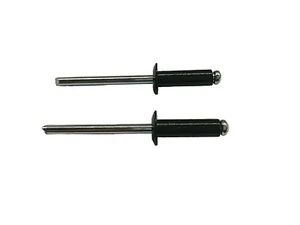 Blindnieten Schwarz Flachkopf Alu/Stahl RAL 9005 von 3,0 bis 4,8 Popnieten - Bild 1 von 1