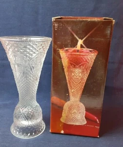 Avon - Vintage Fostoria Herz und Diamant wandelbarer Kerzenständer - mit... - Bild 1 von 5