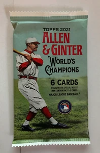 MLB BASEBALL - 2021 Topps Allen & Ginter - NEU/SEALED - 6 Card Pack - Harper Auto? - Bild 1 von 2