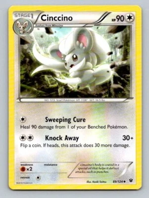 2016 Pokemon Card Fates Collide Cinccino 89/124 - Image 1 of 2