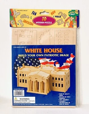 3D Wooden Puzzle - White House - Ages 6 and up - Image 1 of 2
