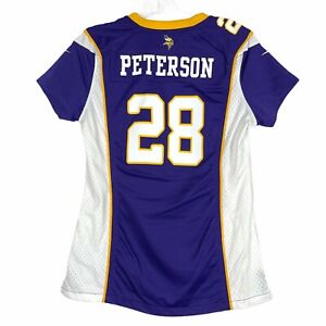 Nike Minnesota Vikings Jersey Womens Small Peterson NFL