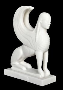 Sphinx Alabaster statue sculpture - Guardian of sacred places Symbol of Mystery