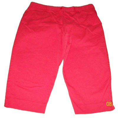 Dressbarn Women's Coral Pinkish Orange Crop Capri Pants PLUS Sz 20W W42 x 21 - Image 1 of 4