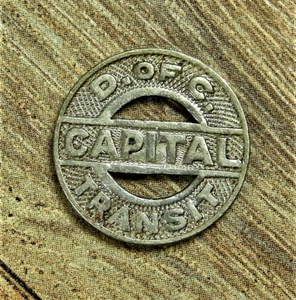 1950 D of C Capital Transit Transportation Token Washington DC Attwood #WA500YWM - Picture 1 of 3