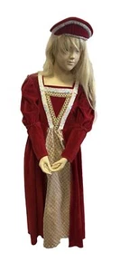 Girls Velvet Medieval Costume - Anne Boleyn , Age 10 - Picture 1 of 8