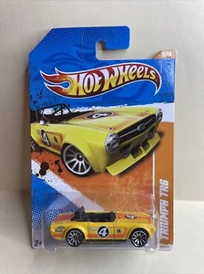 Hot Wheels 2011 Track Stars Series #70 Triumph TR6 Yellow w/ 10SPs VHTF -022 - Picture 1 of 3